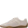 CLARKS WOMENS LACE TRAINER - OFF WHITE